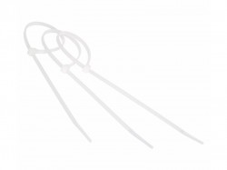 Стяжка нейлоновая REXANT 100х2,5мм, белая 07-0100 (упак100шт)