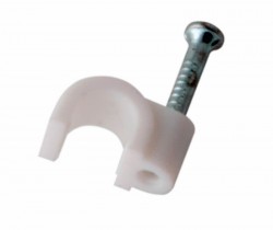 Крепеж кабеля круглый REXANT 5мм, белый 07-4005-20