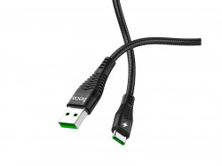 HOCO U53 для передачи данных и зарядки (быстрая зарядка)USB-Type-C, 5A, 1.2м, черный