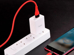 HOCO U53 для передачи данных и зарядки (быстрая зарядка)USB-microUSB, 4A, 1.2м, красный