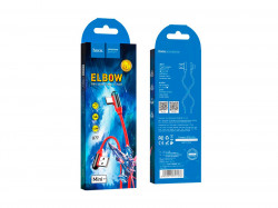 HOCO U77 Excellent elbow для передачи данных и зарядки USB-Lightning, 3A, 1.2м, красный