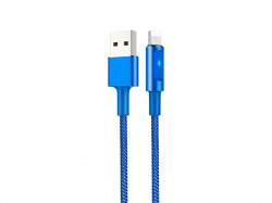 HOCO U47 Essence для передачи данных и зарядки USB-Lightning, интеллектуальное отключение питания, 2.4А, 1.2м, синий