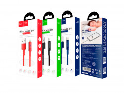 HOCO U47 Essence для передачи данных и зарядки USB-Lightning, интеллектуальное отключение питания, 2.4А, 1.2м, синий
