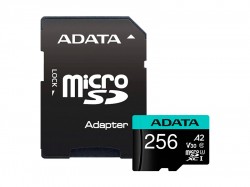 micro SDXC Card ADATA 256GB UHS-I U3 V30S A2 Adapter
