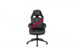 Кресло игровое Zombie DRIVER черный/красный с подголовником