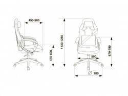Кресло игровое Zombie DRIVER черный/красный с подголовником