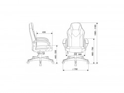 Кресло игровое Zombie GAME 17 черный/синий