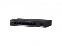Коммутатор сетевой Dahua DH-PFS3009-8ET-96 8 PoE, 1x100Мб/с Uplink