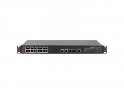 Коммутатор сетевой Dahua DH-PFS4218-16ET-190 16 PoE, 2xGBbit Uplink, 2xSFP