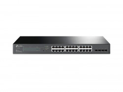 Коммутатор POE Omada TP-LINK SG3428X (24×POE+ 1Гбит/ 4×SFP 10Гбит/ 1×RJ45 1 Гбит/с/ 1×Micro-USB/ 128 Гбит/с/Standalone-управление/ Omada SDN/ L2+/ 23,6W)